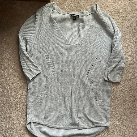Express Women's Gray London Sweater - Picture 2 of 7